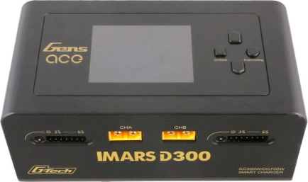 Smart dobbeltoplader Gens Ace IMARS D300 G‑Tech AC/DC 300 W / 700 W – sort