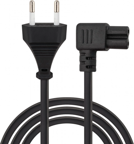Savio CL-186 strømledning 2-pin C7 vinkel 5 m