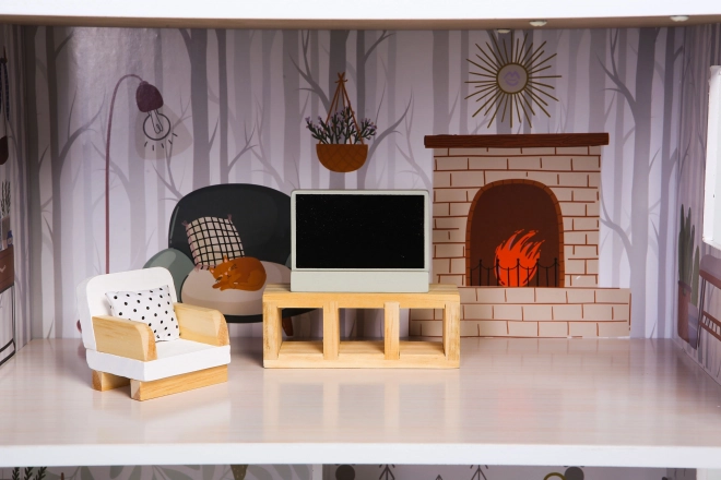 Dukkehus med møbler Residence Emma ECOTOYS