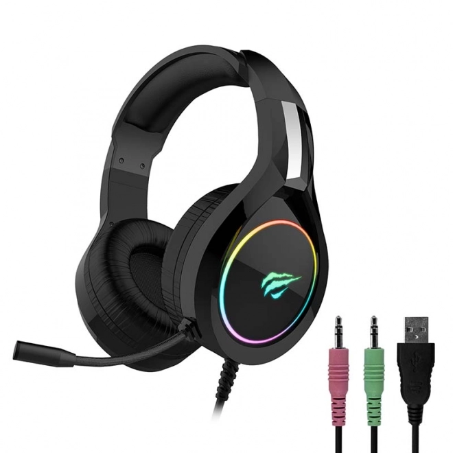 Gaming-hovedtelefoner Havit GAMENOTE H2232D RGB USB 3,5 mm