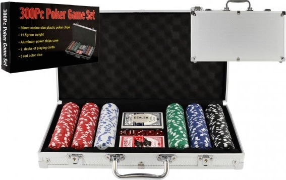 Poker sæt i aluminiums-kuffert - 300 stk.
