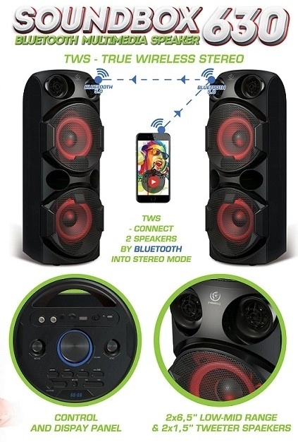 Karaoke højttaler Bluetooth SoundBox 630