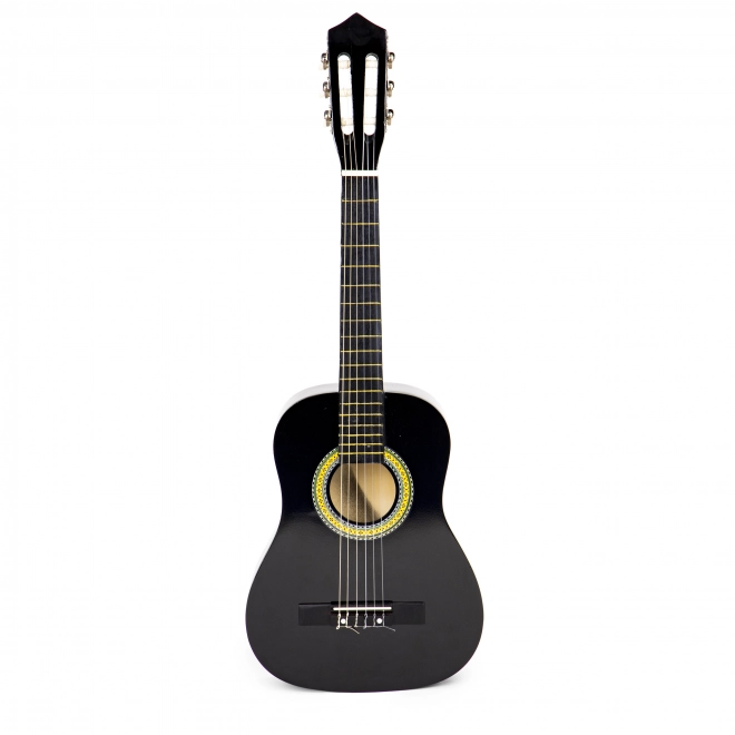 Stor børneguitar af træ med 6 strenge ECOTOYS – Sort