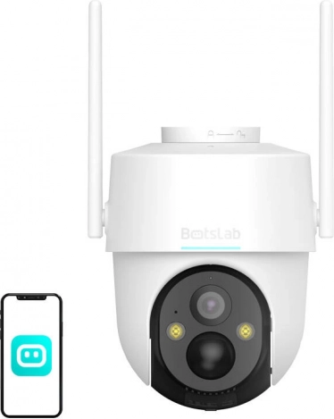 Udendørs Wi‑Fi‑kamera Botslab 3 MP med solpanel og 360° rotation