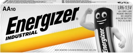 Alkaliske batterier ENERGIZER Industrial AA (LR6), 10 stk