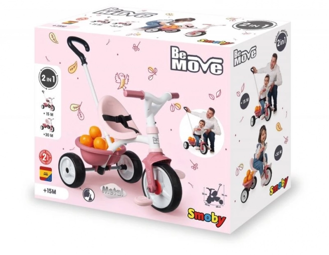 Lyserød børnetrehjulet cykel Be Move