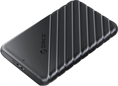 Orico 25PW1 ekstern boks til 2,5" HDD/SSD, USB 3.0 5 Gb/s, USB‑A til Micro‑B, sort