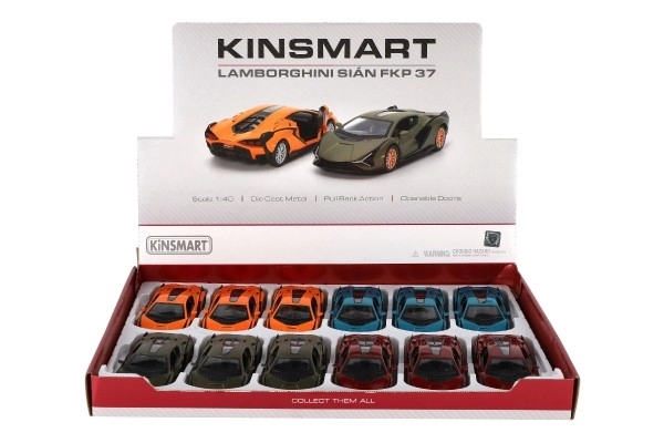 Auto Kinsmart Lamborghini Sián FKP 37 metal/plast 13cm mix farver