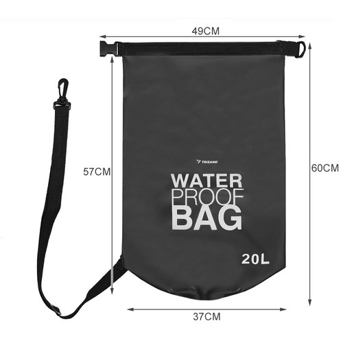 Vandtæt taske 20L sort 23566