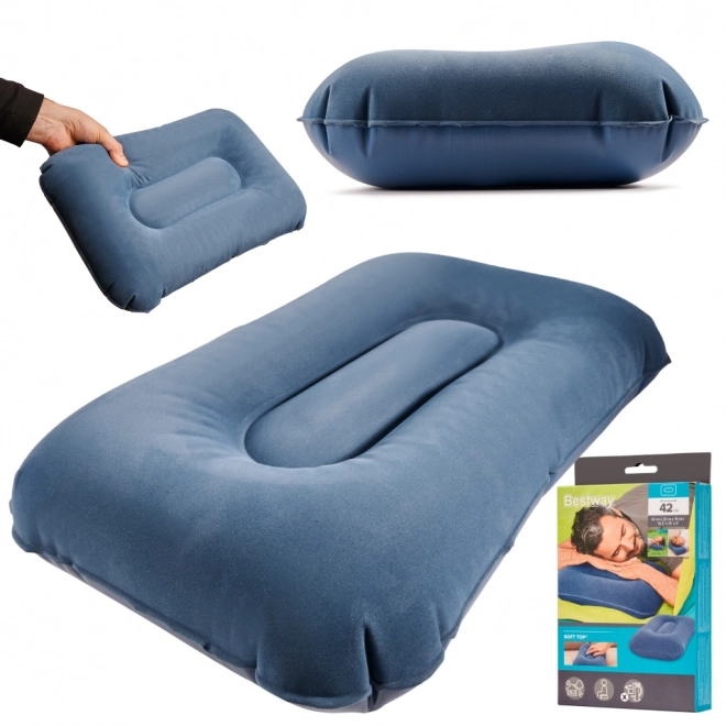 Bestway oppustelig rejsenakkepude af velour