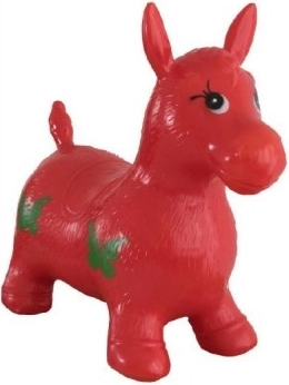 Hoppehop hest oppustelig gummi rød