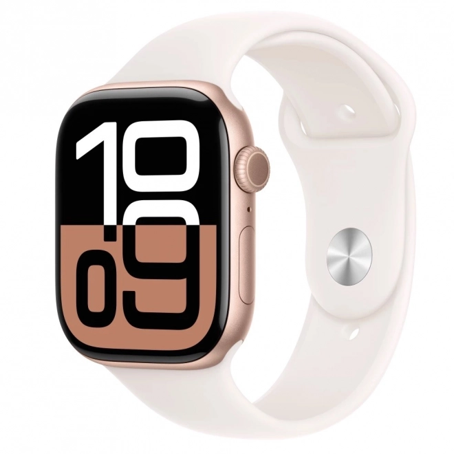 Watch Series 10 GPS 46 mm rosa guld med rosa sportsrem