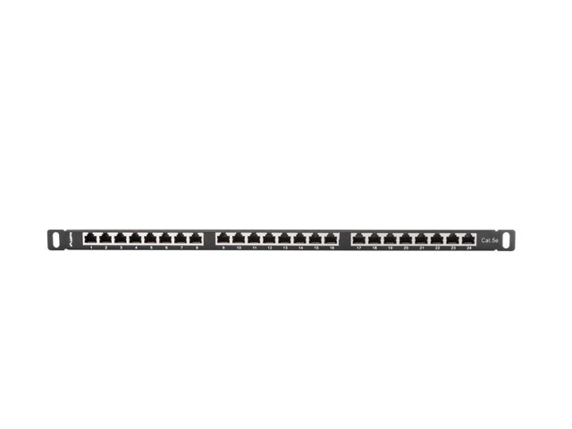 Patchpanel med 24 porte kategori 5E
