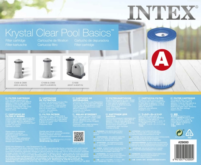 Type A filter til Intex pumper