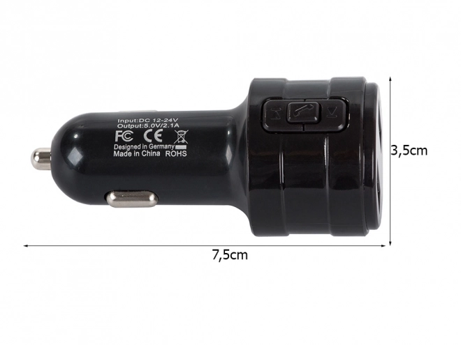 Multifunktionel FM-transmitter til bil med Bluetooth