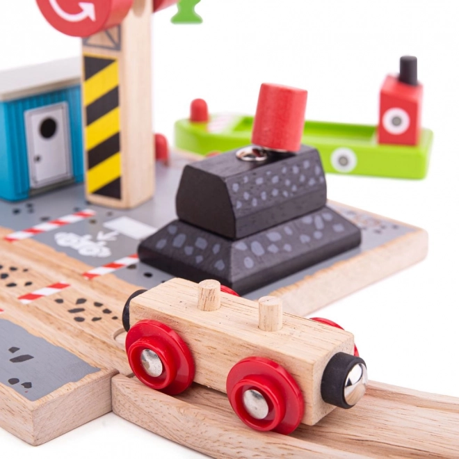 Bigjigs Rail Kuldok med kran