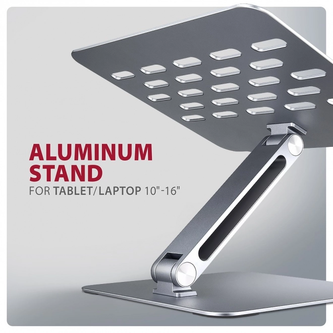 AXAGON STND-LQ bærbar stander i aluminium, 10-16", justerbar vinkel