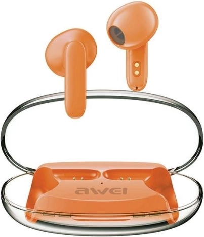 Trådløse høretelefoner AWEI T85 bluetooth 5.3 med ENC TWS (orange)