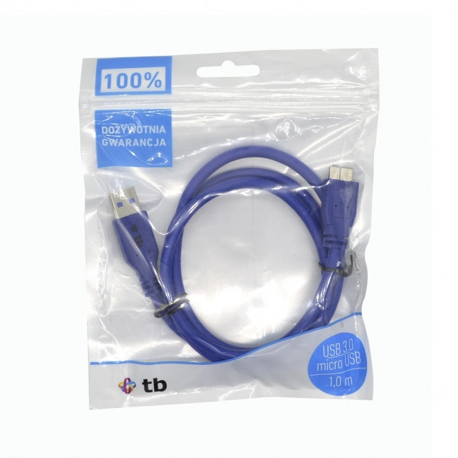 Usb-kabel 3.0 Micro-B 1 m blå
