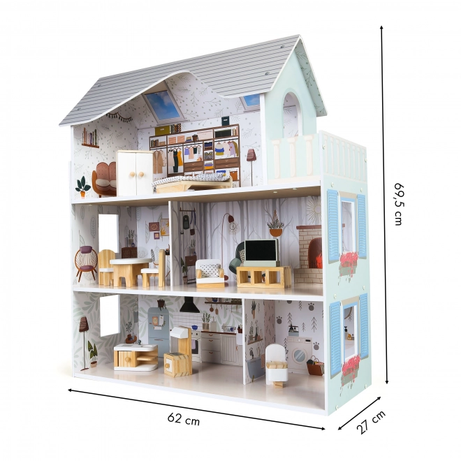 Dukkehus med møbler Residence Emma ECOTOYS