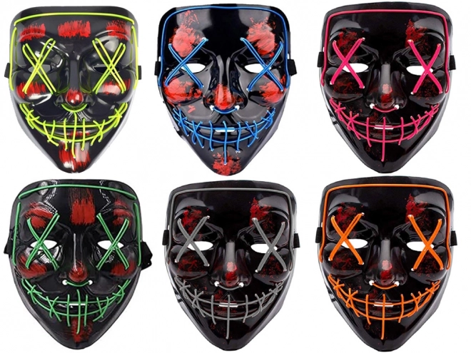 Lysende LED-maske rensende fest