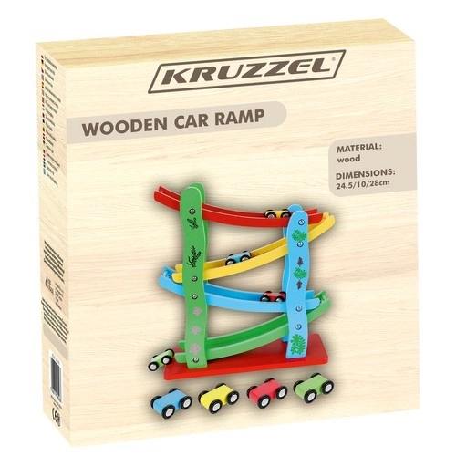 Kruzzel 9349 farverig racerbane 4 biler