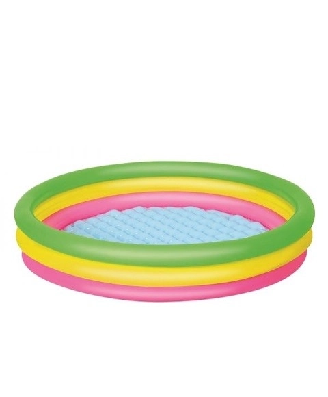 Farverigt oppusteligt babypool 152x30cm i kasse 30x24x7cm 2+