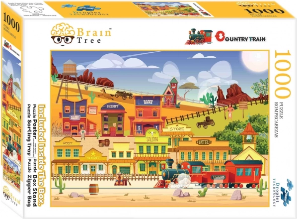 Puslespil BRAIN TREE Western-tog 1000 brikker