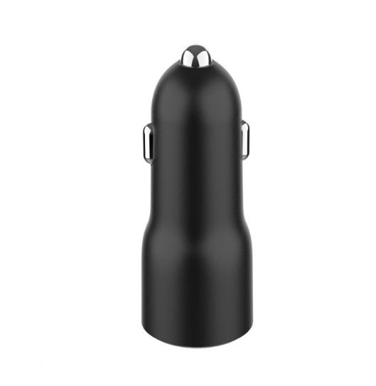 Biloplader med 2x USB-C PD 40W sort