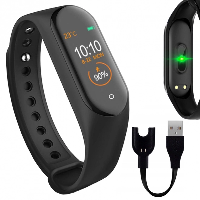 Sportsarmbånd Smartwatch med pulsmåler og skridttæller