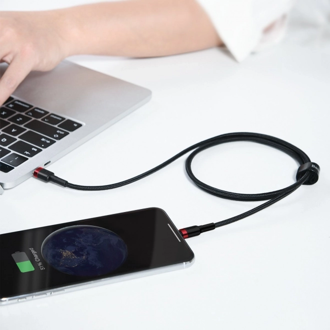 Kabel Baseus Cafule USB-C til Lightning 18W rød-sort