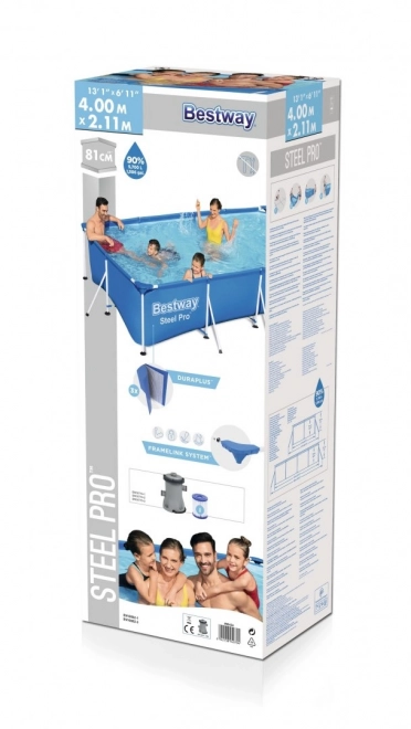 Bestway Steel Pro stålramme pool 400 x 211 x 81 cm