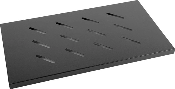 Hylde til 19'' rackskab 600 mm 1U, sort