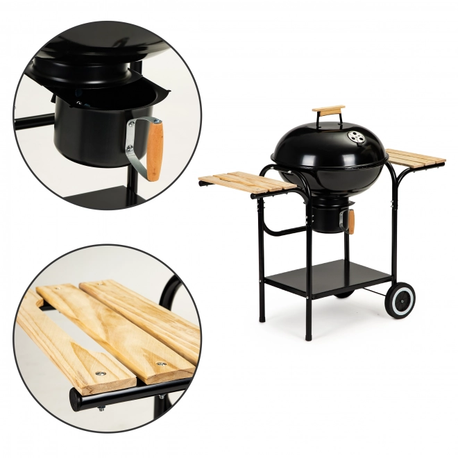 Havgrill til trækul med låg og hylder MultiGarden