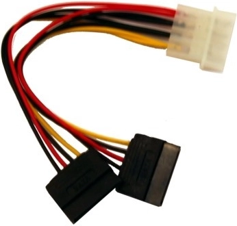 Strømkabel MOLEX til 2× SATA, 0,15 m