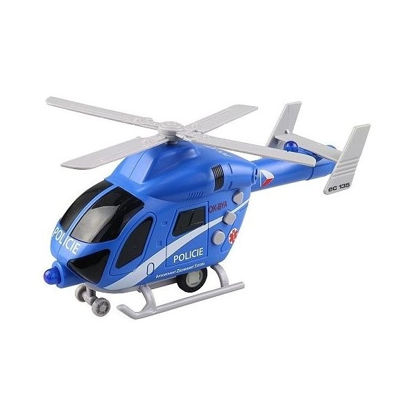 Politi helikopter med dansk stemme og lyseffekter