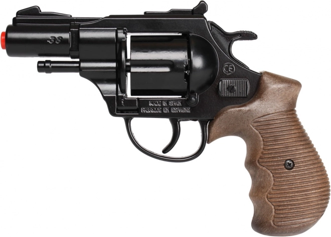 Sort metal politirevolver Gold Collection - 12 skud