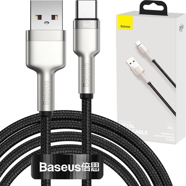USB-kabel Baseus Cafule USB-C 66W 2 m sort