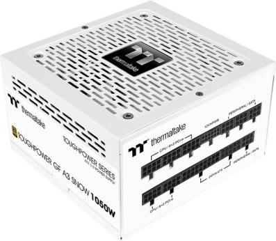 Thermaltake Toughpower GF A3 SNOW 1050W – modulær ATX 3.0 80 PLUS Gold strømforsyning
