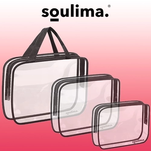 Transparent toiletartikeltaske 3-i-1 Soulima 21448