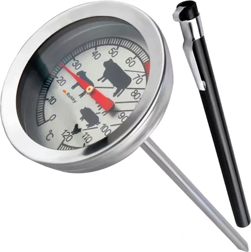 Analogt kødtermometer med lang sonde