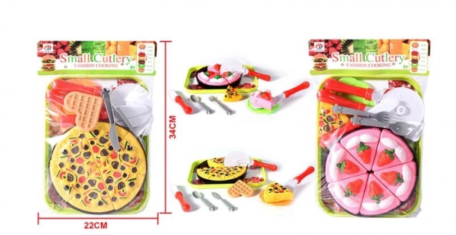 Sæt med pizza/kage