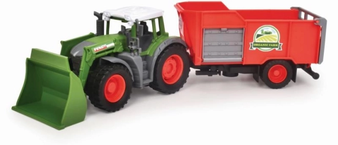Gård med traktor og tilbehør