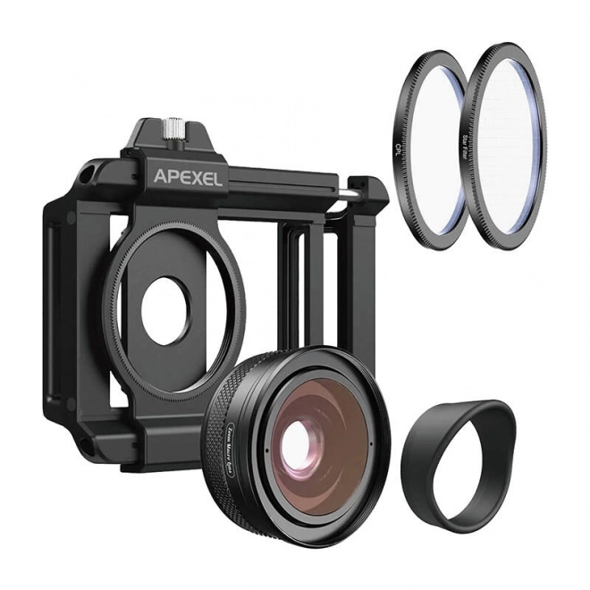 Makrolinse 10-20x til smartphone / telefon Apexel ZM-100, F1.05
