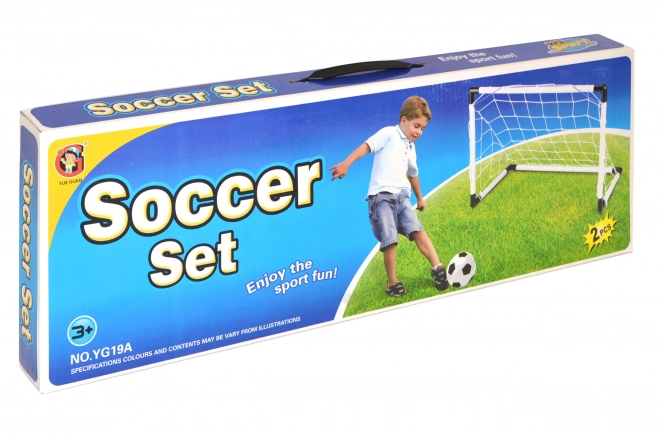 Sæt med 2 fodboldmål til børn