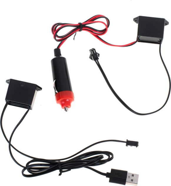 To strømforsyningsmuligheder: USB og 12 V