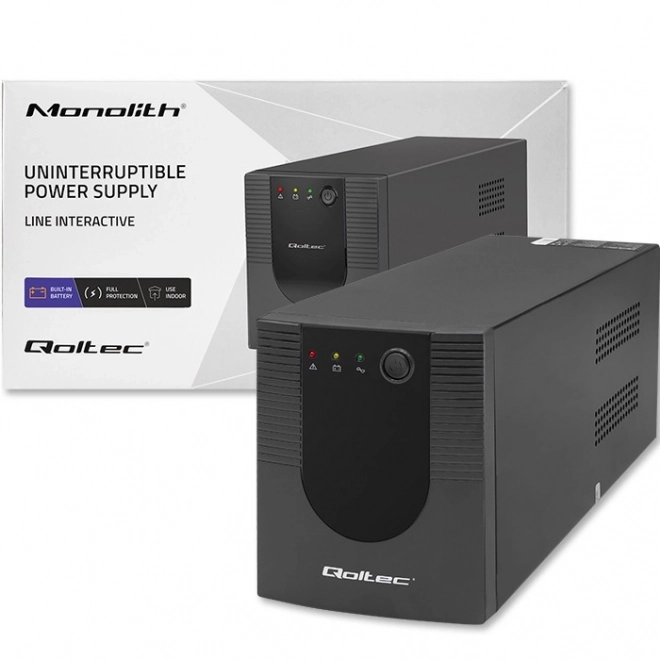 Nødstrømsforsyning UPS Qoltec 1500VA 900W