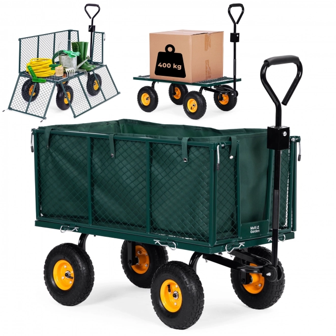 Have transportvogn MultiGarden med åbne sider og store oppustelige hjul
