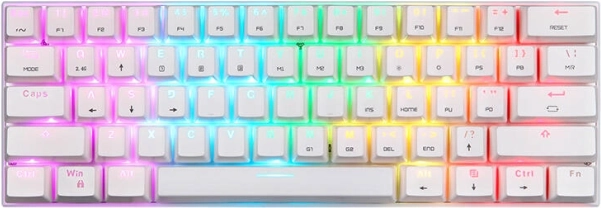 Trådløst mekanisk tastatur Motospeed SK62 Hvid – Blå kontakt