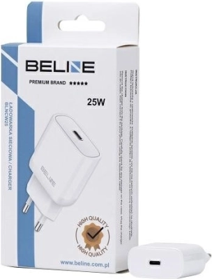 Vægoplader 25W GaN USB‑C PD 3.0 uden kabel – Hvid